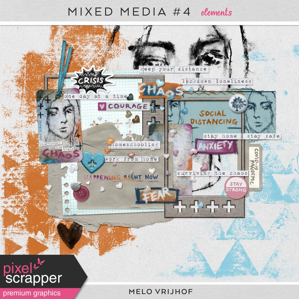 Mixed Media 4 Elements by Melo Vrijhof graphics kit