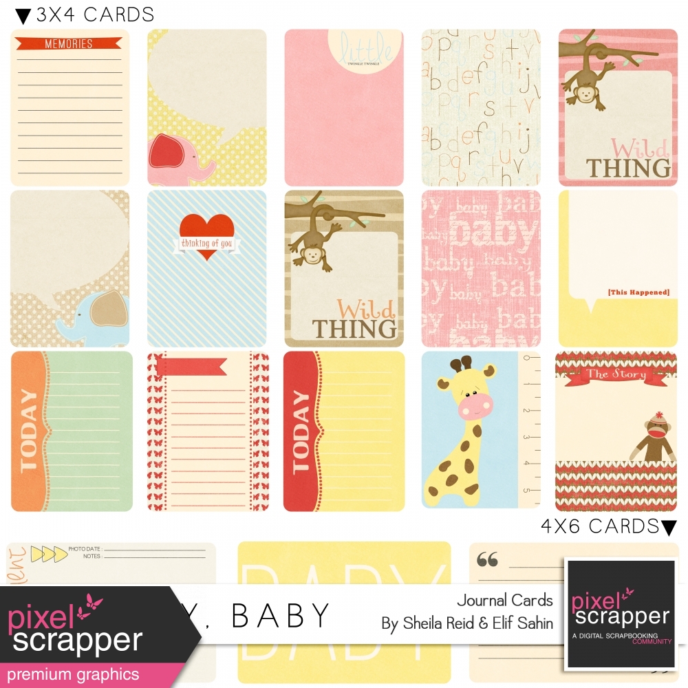Oh Baby Baby Journal Cards by Collaborations graphics kit