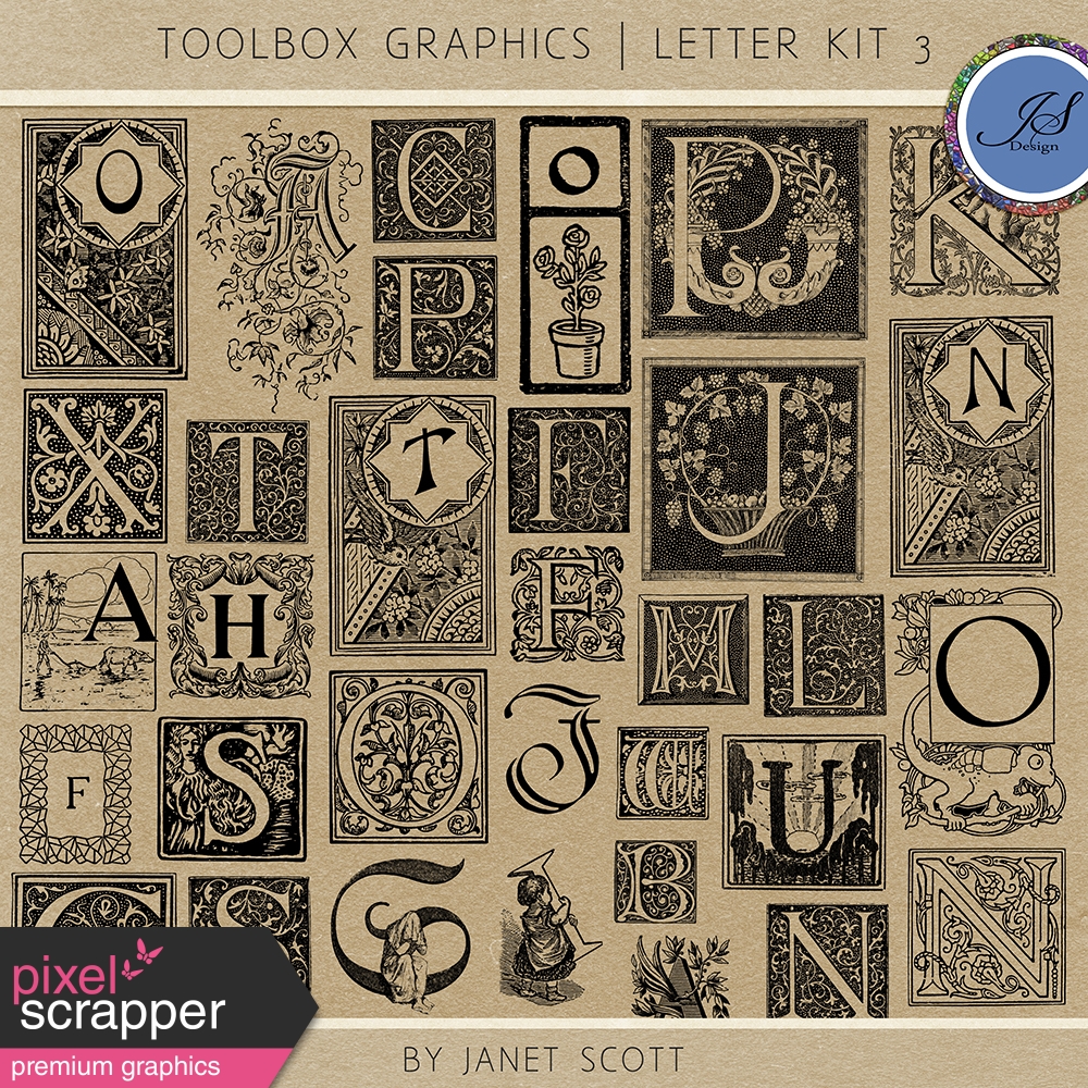 Toolbox Graphics Letter Kit 3 by Kemp graphics kit