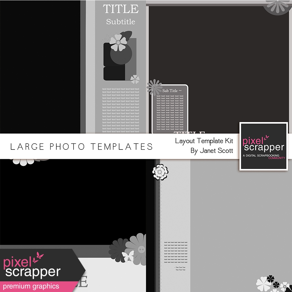 Large Photo Layout Template Kit by Kemp graphics kit