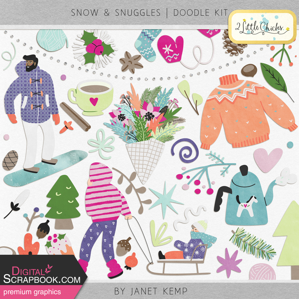 winter clip art kit