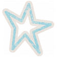 Lil Monster Blue Star Outline Sticker