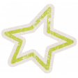 Lil Monster Green Star Outline Sticker