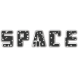 Space Explorer - Space Metal Trimmed Word Art