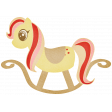 Oh Baby, Baby - Yellow, Red & Pink Rocker Sticker