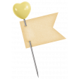 Oh Baby, Baby - Yellow Heart Pin With Tag