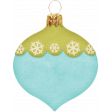Christmas In July - Blue Green Teardrop Ornament