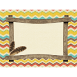 Outdoor Adventures - Journal Card - Wood Frame Indian Pattern