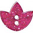Paris Glitter Button - Hot Pink