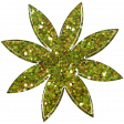 Sofia Glitter Flower - Green