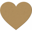 Malaysia Chipboard Heart - Brown