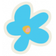 Mix & Match Blue Flower Sticker