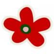 Mix & Match Red Flower Sticker