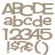 Sans Serif Chipboard Alpha