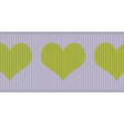 Fat Ribbon - Hearts 01 - Lilac & Green