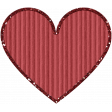 Cardboard Glitter Heart - Red