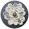 Country Wedding - Fabric Flower Button