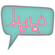 Hello! - Blue Talk Bubble