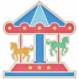 At The Fair - Merry Go Round Sticker