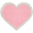 Be Mine - Pink Stitched Fabric Heart
