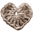 Be Mine - Brown Crochet Heart