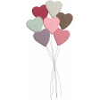 Be Mine - Shadowed Glitter Balloon Bouquet