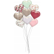 Be Mine - Shadowed Glossy Heart Balloon Bouquet