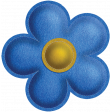 Quilted With Love - Modern - Blue Stitched Felt Flower