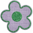 Quilted With Love - Modern - Purple Fabric Glitter Flower