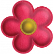 Quilted With Love - Modern - Red Stitched Felt Flower