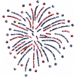 Independence - Red and Blue Fireworks