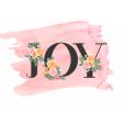 Pink & Orange Word Art Joy