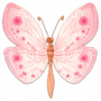 Pink Chipboard Butterfly