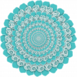Purple And Turquoise Circle Paper Flower 02