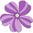 Purple and Green Chipboard Flower