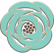 Lilac Aqua Element 01 Chipboard Flower