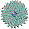 Lilac Aqua Element 03 Chipboard Flower