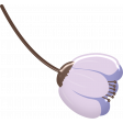 Lilac Aqua Element 07 Enamel Flower Bud
