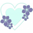 Lilac Aqua Element 21 Heart Enamel