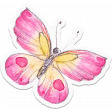 Bloom Pink and Yellow Butterfly Sticker