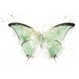 Blessed Green Artsy Butterfly