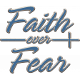 Faith Over Fear Chipboard Wordart