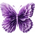 Purple Crepe Paper Butterfly