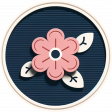 Navy Blue and Pink Wood Brad