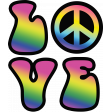 Retro 60s Groovy Love and Peace
