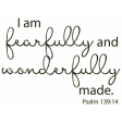 Scripture Word Art - fearfully & wonderfully made