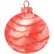 Watercolor Christmas Ornament 04