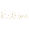 Believe Word Art Gold