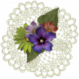 Lace Mat with flowers