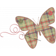Berry Garden Button Butterfly